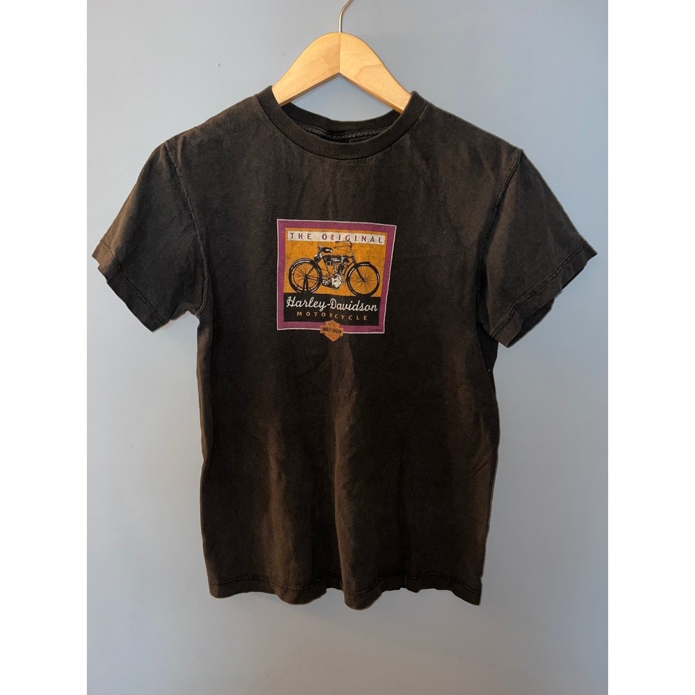 Harley-Davidson The Original Motorcycle T-Shirt Black Kutter Janesville WI Small